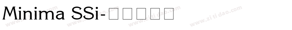 Minima SSi字体转换